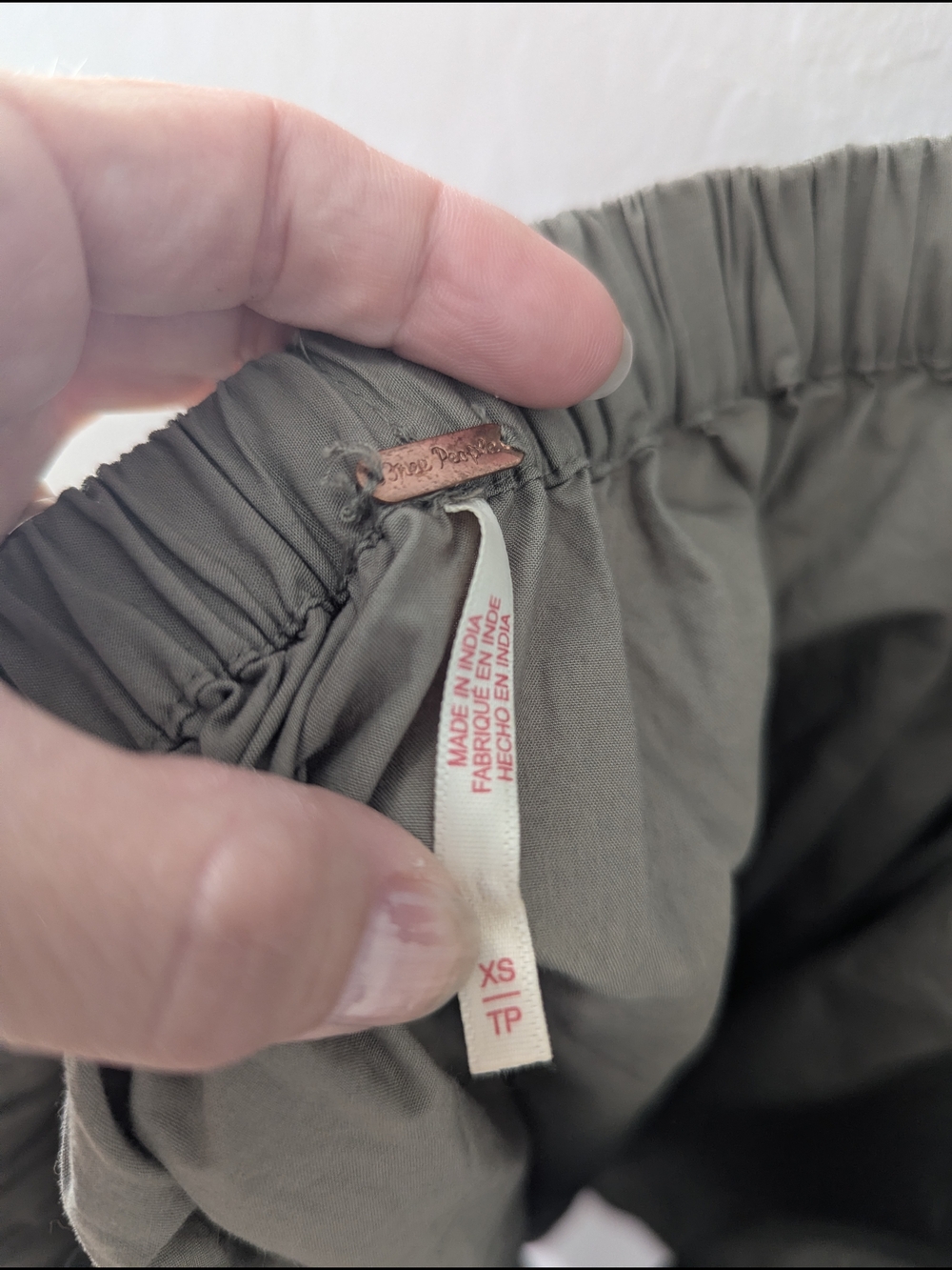 Free People Gaia Cotton Olive Green Skirt - Size XS - Picture 5 of 9